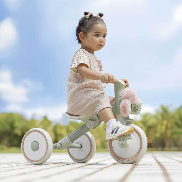 Tricycle 2 en 1 vert sauge
