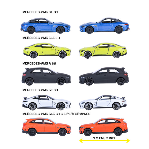 Giftpack 5 véhicules Mercedes AMG 1/64ème