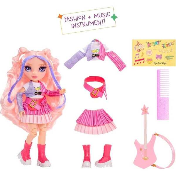 Poupée Rainbow High Junior Fashion groupe de rock - Bella