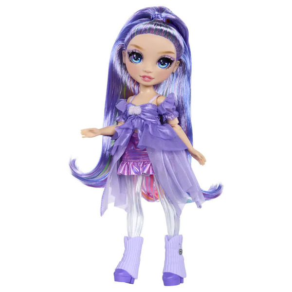 Barbie Rainbow High Rainbow High Fantastic Fashion Poupée - Violet Willow - Poupée Mannequin Violette De 28cm Et Ensemble De Jeu Avec 2 Tenues Et Accessoires De Mode - Idéal Pour Les