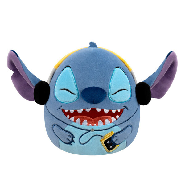 Peluche Squishmallow Stitch avec écouteurs - 25 cm