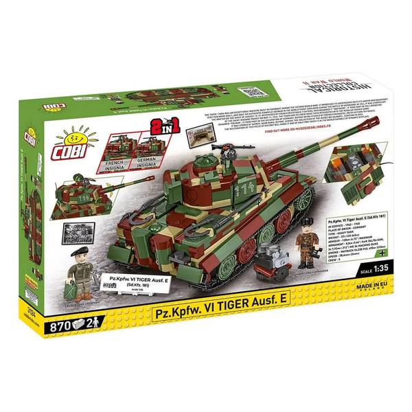 Set de construction Cobi – Blindé Pz.Kpfw. VI Tigre (870 pièces)