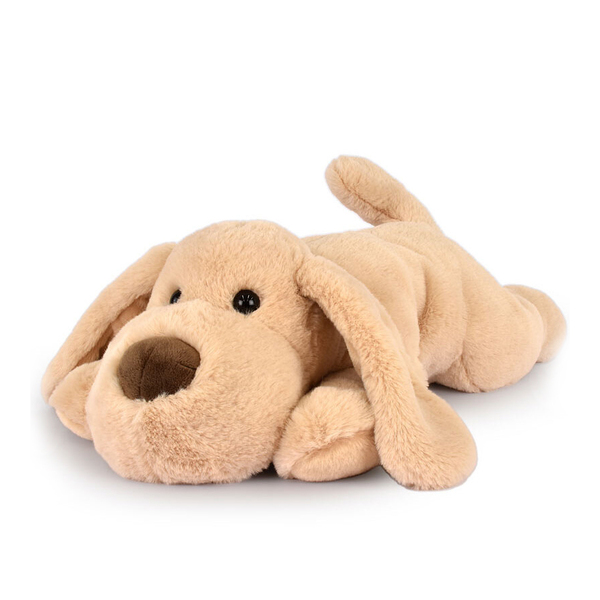 Les Allongés Stretch - Peluche Chien beige - 40 cm