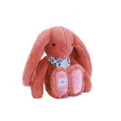 Peluche Lapin Fleurette Terracota- 35 cm 