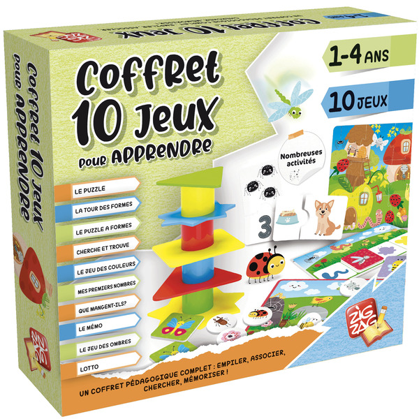 Coffret 10 jeux éducatifs 1 à 4 ans