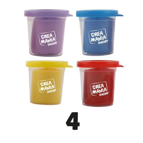 Baril de 10 accessoires de pâte à modeler et 4 pots
