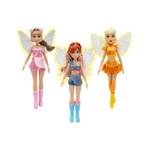 Poupée Winx ailes lumineuses 26cm (modèle aléatoire)