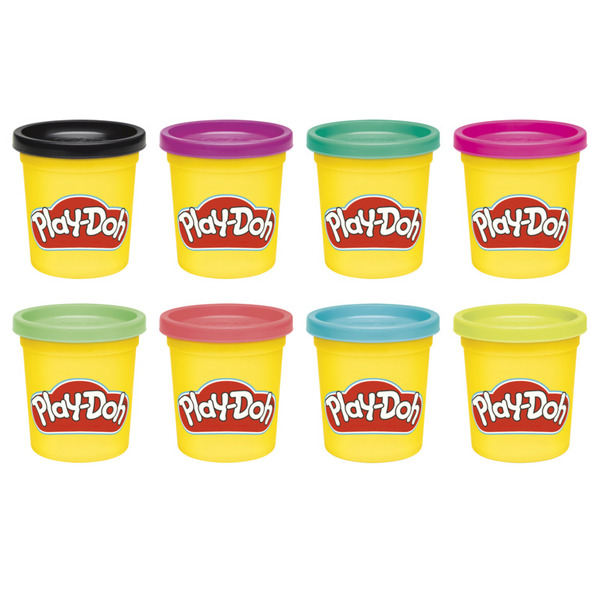 Pack de 8 pots – arc-en-ciel  ou couleurs vives - Play-Doh