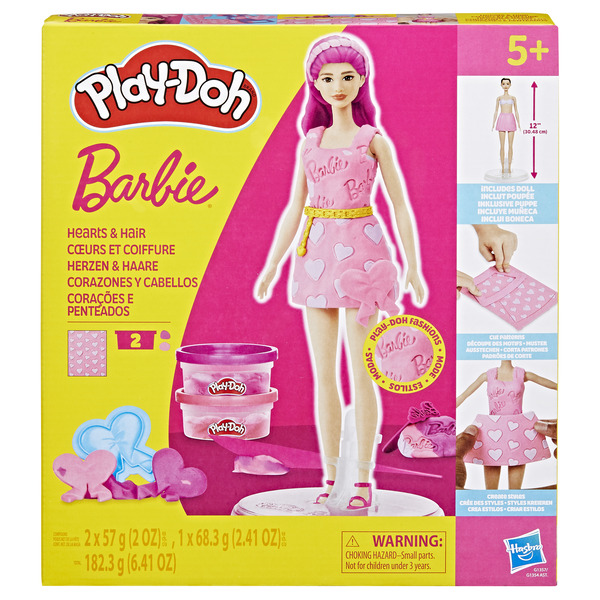 Barbie Play-Doh – Coffret Coeurs et Coiffure 