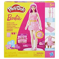 Barbie Play-Doh – Coffret Coeurs et Coiffure 