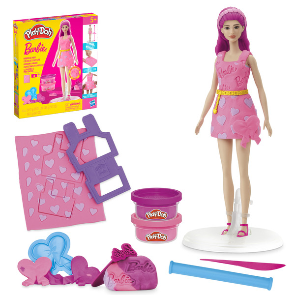 Barbie Play-Doh – Coffret Coeurs et Coiffure 
