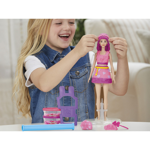 Barbie Play-Doh – Coffret Coeurs et Coiffure 