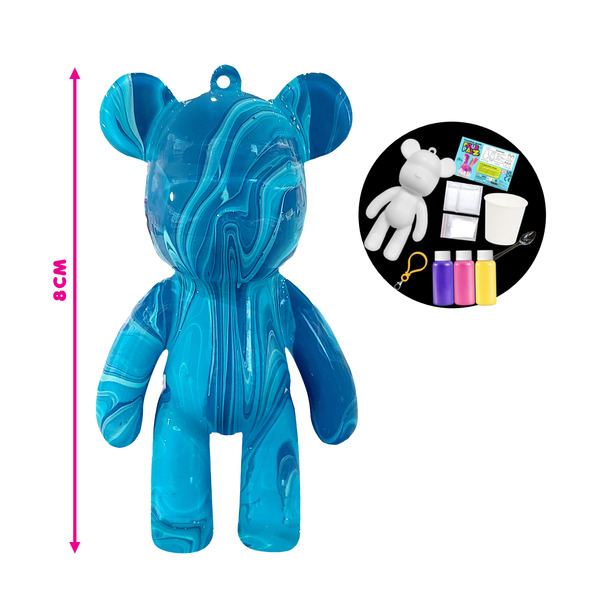 Kit figurine ours fluide à peindre porte-clé - Pour Palz