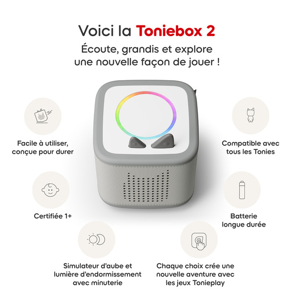 Mon Premier Coffret Toniebox 2 - Gris Lune