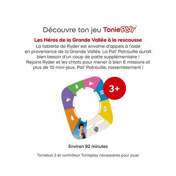 Jeu Tonieplay - Pat’Patrouille - Les Héros de la Grande Vallée - À la rescousse