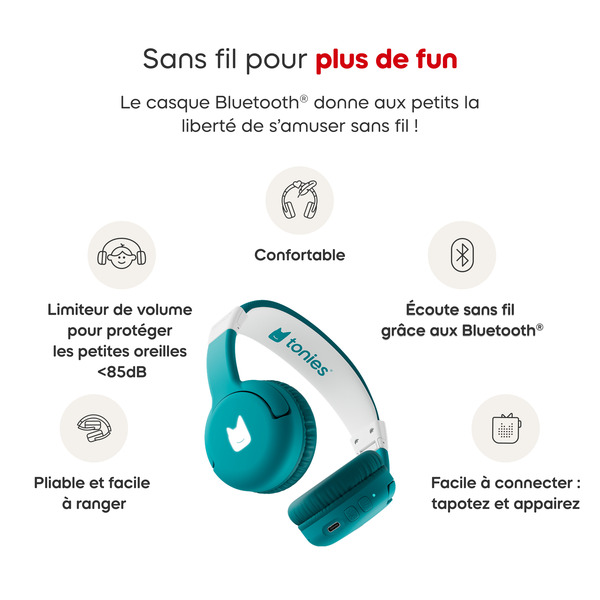 Casque Bluetooth Tonies - Vert océan