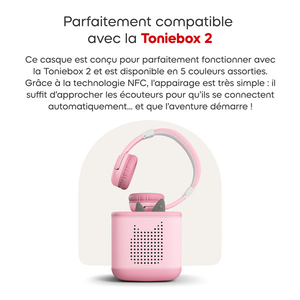 Casque Bluetooth Tonies - Rose fleur