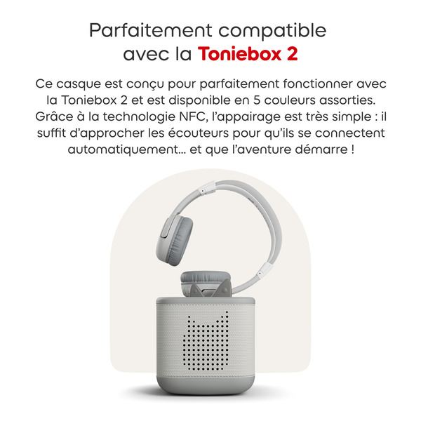 Casque Bluetooth Tonies - Gris lune