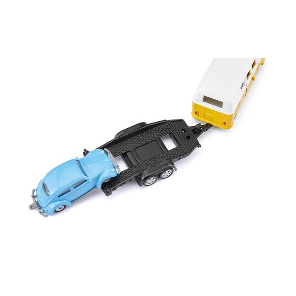 VW T1 avec sa remorque et VW Coccinelle