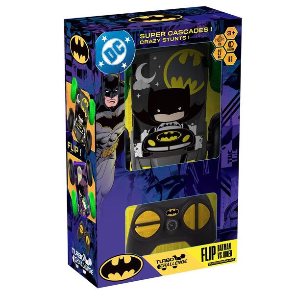 Voiture radiocommandée Flip Batman vs Joker- Turbo Challenge