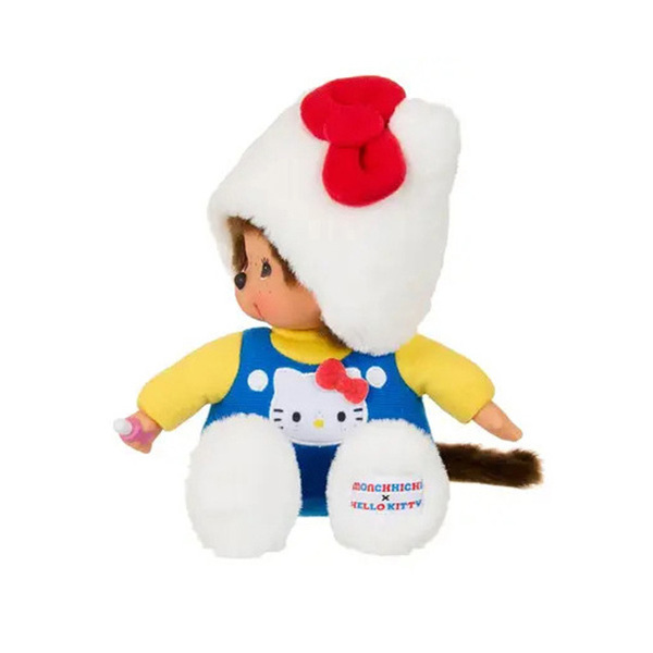 Peluche Monchhichi Hello Kitty assis
