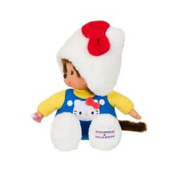 Peluche Monchhichi Hello Kitty assis