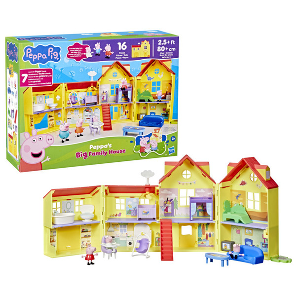 Peppa Pig - Coffret La grande maison familiale avec figurines 