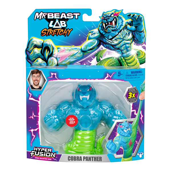 Mr Beast Lab Stretchy - Figurine Goo Jit Zu Cobra Panthère 11cm