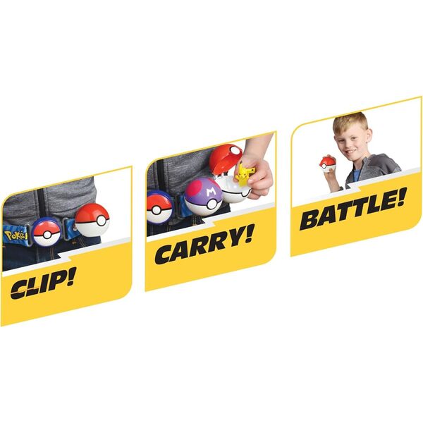 Ceinture Pokémon avec 2 Pokéballs et figurine Evoli