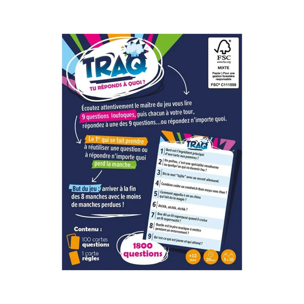 Trac, tu réponds à quoi ?