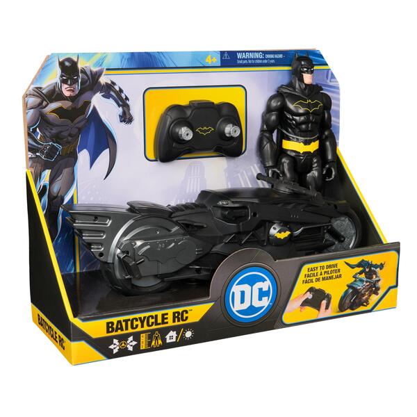 Moto radiocommandée Batman et sa figurine de 30 cm