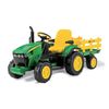 Tracteur électrique John Deere Ground Force 12V avec remorque