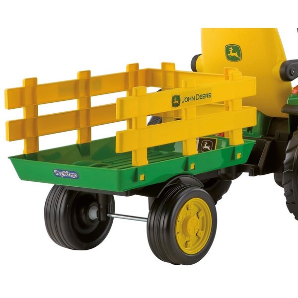 Tracteur électrique John Deere Ground Force 12V avec remorque