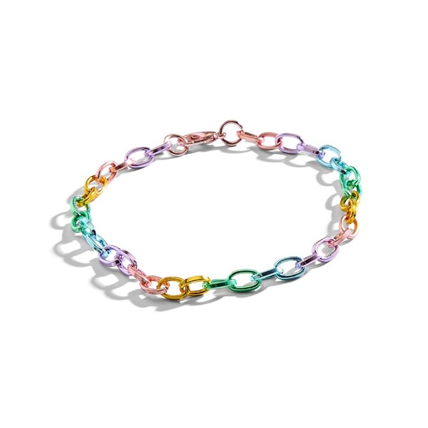Bracelet chaîne arc-en-ciel 29cm