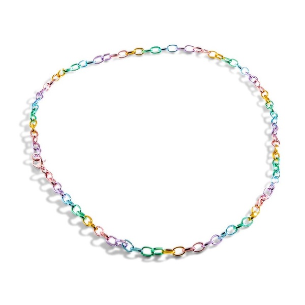 Collier chaîne arc-en-ciel 50cm