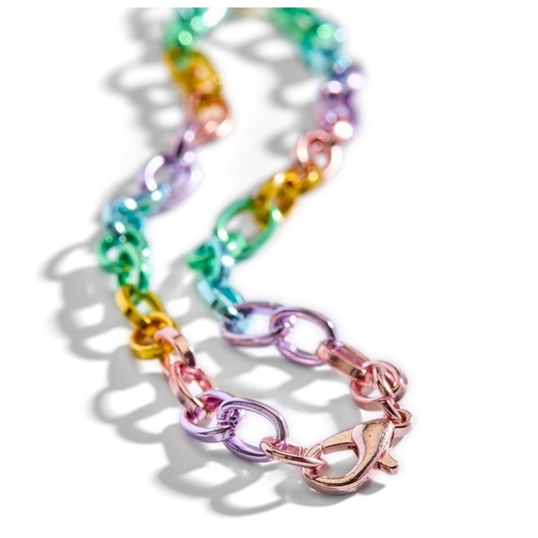 Collier chaîne arc-en-ciel 50cm