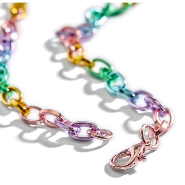 Collier chaîne arc-en-ciel 50cm