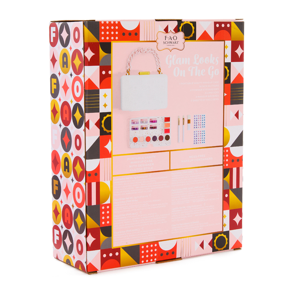 Valisette de maquillage portable Glitz & Glam - 21 pièces