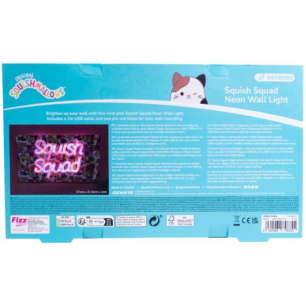 Lampe murale néon Squish Squad - Squishmallows
