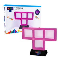Lampe Tétris néon - Tetrimino T mauve