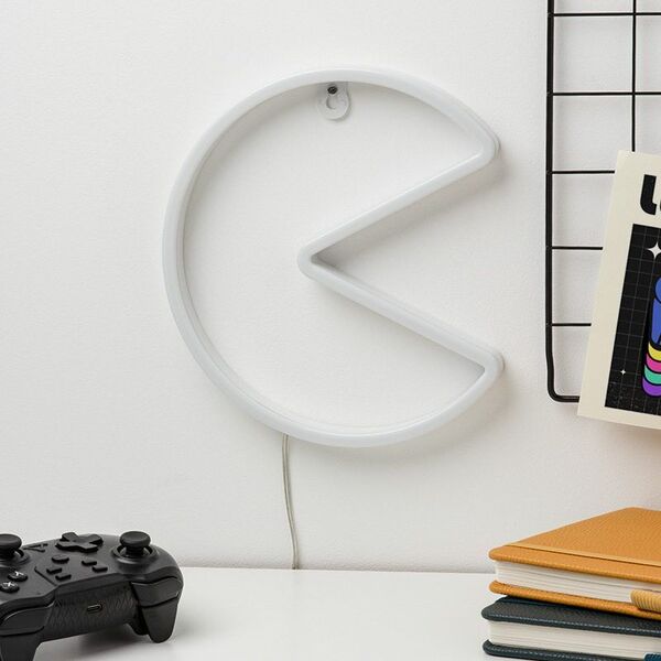 Lampe murale néon Pac-Man