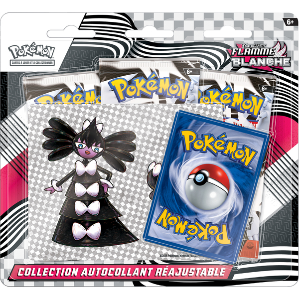 Coffret Pokémon Collection Autocollant Réajustable Flamme Blanche