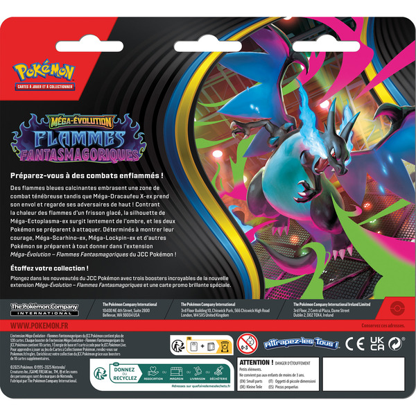Pack de 3 Boosters Pokémon ME02 Flammes Fantasmagoriques