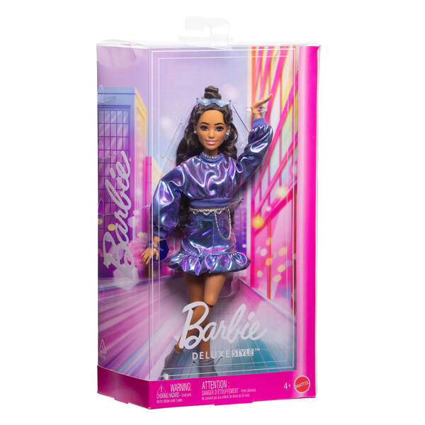 Barbie - Poupée Deluxe Style Metali-bleu