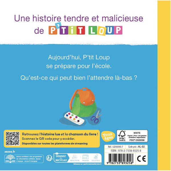 P tit loup rentre à l ecole