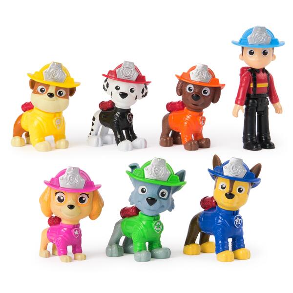 Pack de 7 figurines Fire Rescue - La Pat  Patrouille