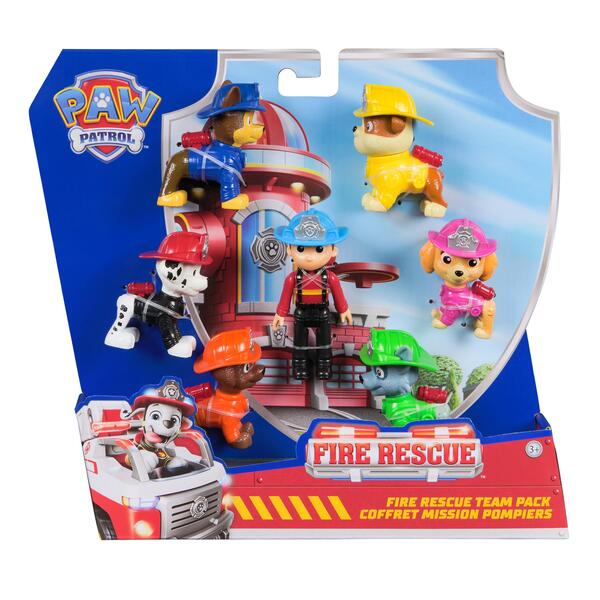 Pack de 7 figurines Fire Rescue - La Pat  Patrouille