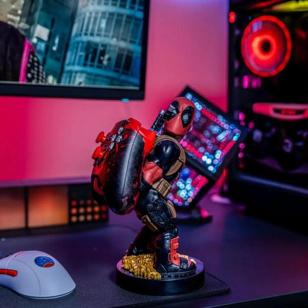 Figurine et station de charge Cable Guys - Marvel Deadpool