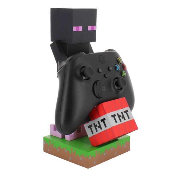 Figurine et station de charge Cable Guys - Minecraft Enderman