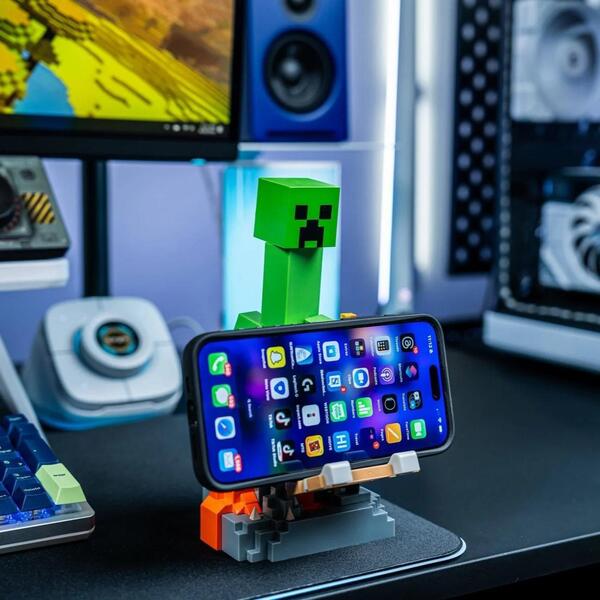Figurine et station de charge Cable Guys - Minecraft Creeper